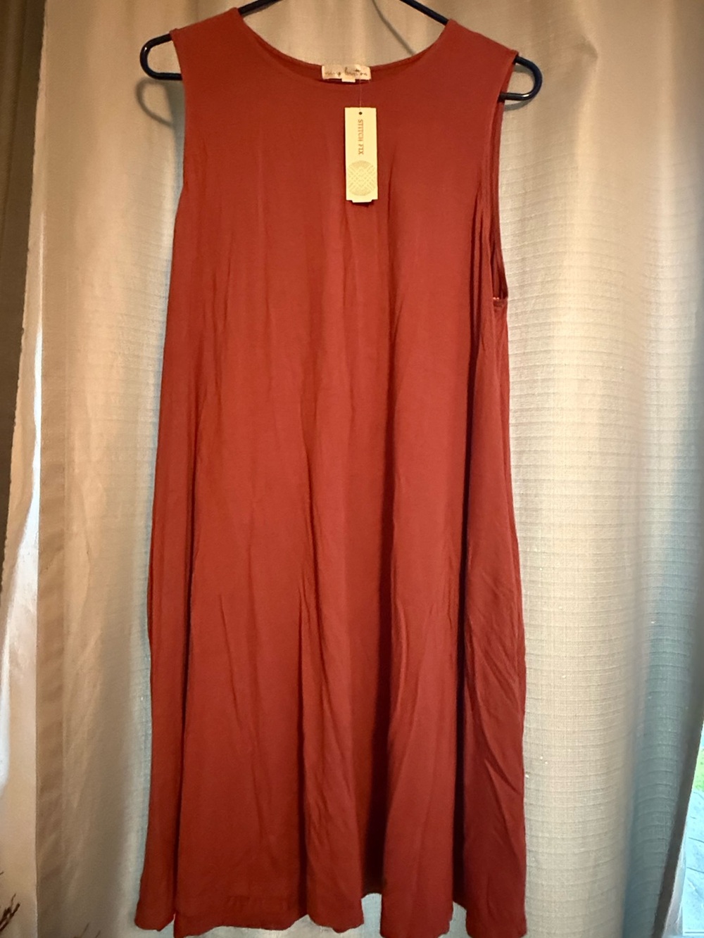 nine britton Sleeveless Maxi Dress in Rust